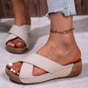 Fashion Women's Sandals Wedge Heels Sandals Low Platform Shoes For Women Summer Sandals Heeled Slippers Summer Footwear Sandalias Mujer