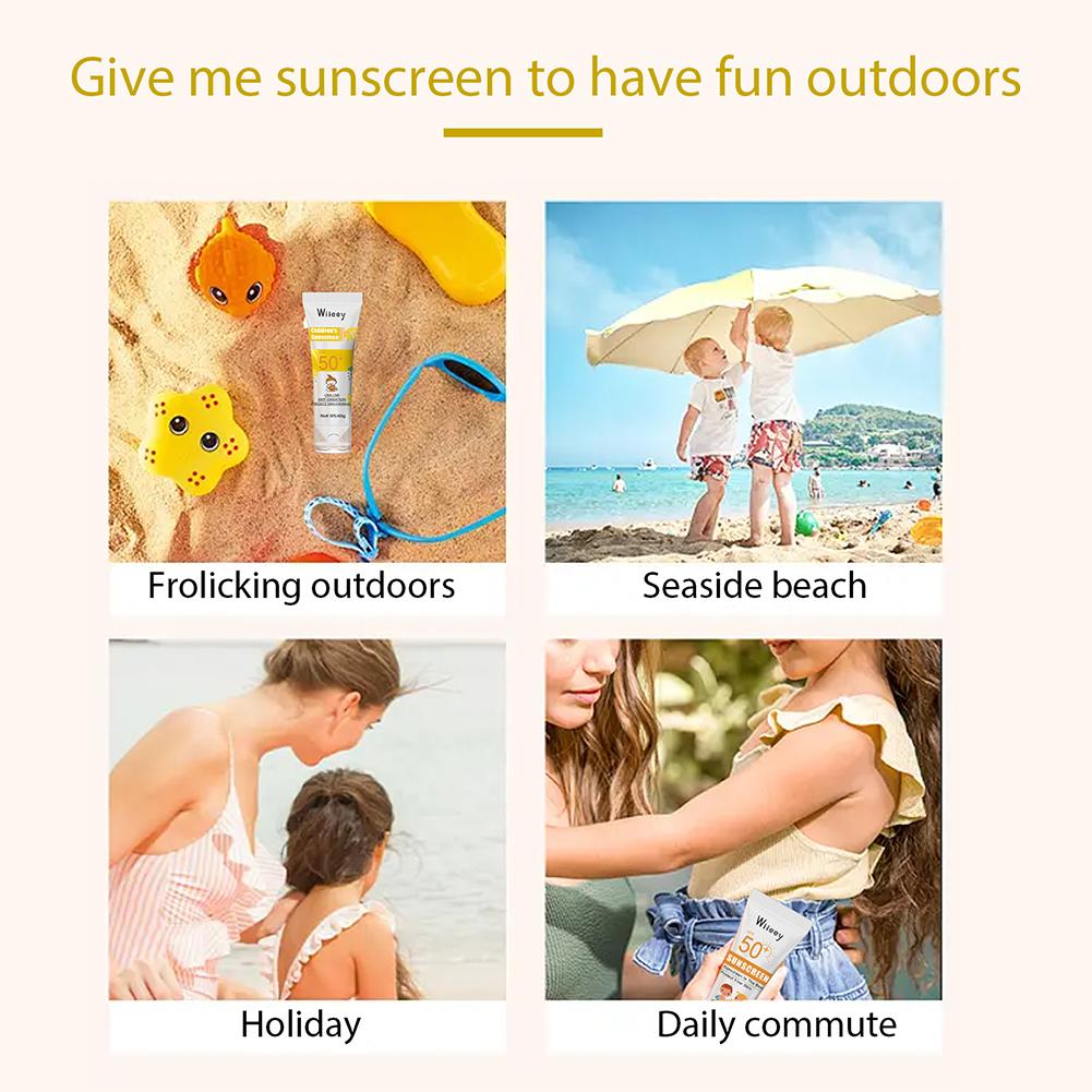Children's Sunscreen Refreshing Oil Free Sun Protector Mild Non-irritating Anti-Oxidation Outdoor UV Resistance Body Lotion Cream