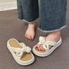 Summer New Non-slip Thick-bottomed Bow Slippers Women's Casual Soft Bottom One-word Sandals