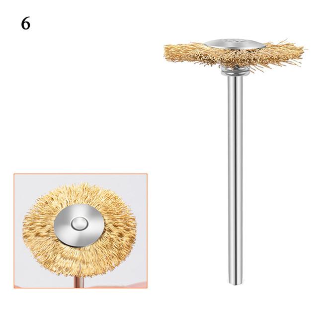 Сверло для ногтей, щетка для чистки, шлифовальная головка для маникюра, двойная щетка, электрические дрели, сверло с медной проволокой, щетка для чистки, инструменты для дизайна ногтей