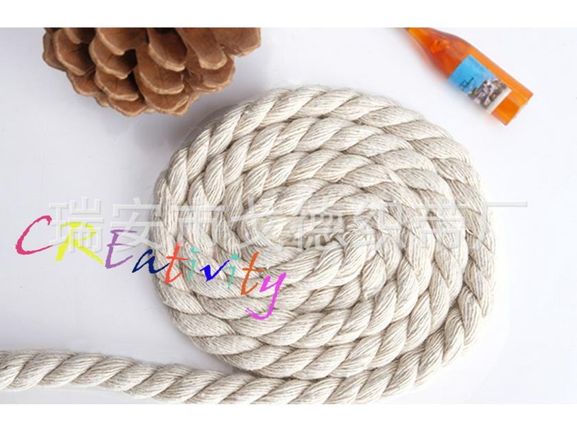 Трехпрядная хлопковая веревка для подвязывания штор Off-White для DIY-проектов