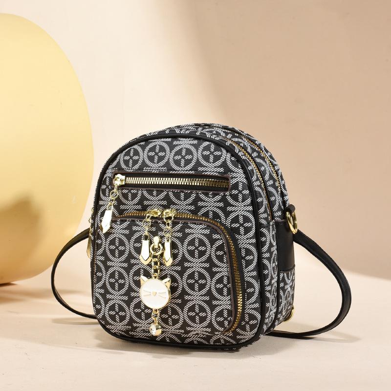 Мода Тиснение Модный Рюкзак Личность Модная Сумка Через Плечо Маленькая Круглая Сумка