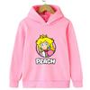 Children's Hoodie Princess Peach Mario Cute Kids Clothing Long Sleeve Hoodie Comfortable Winter Pullover