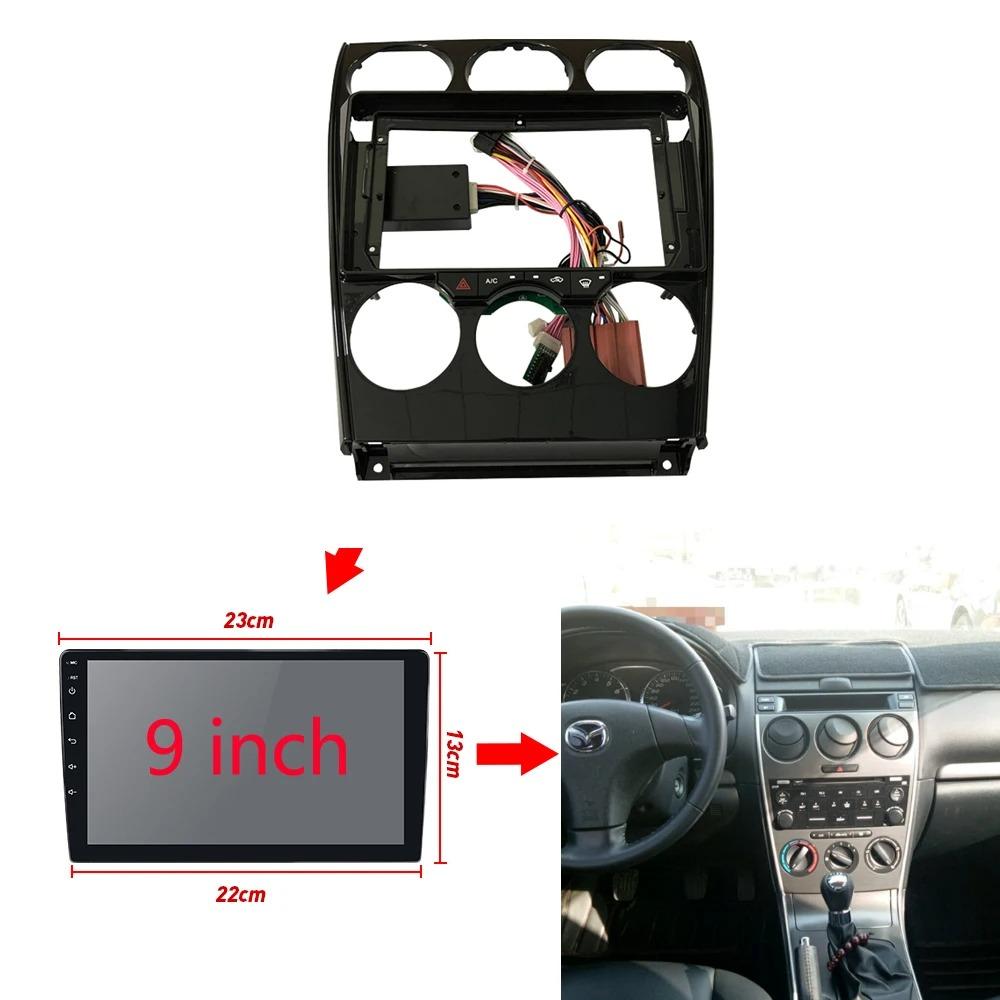 9-дюймовая радиопанель для Mazda 6 2004-2016, стереопанель, комплект отделки приборной панели, рамка, рамка