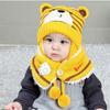 Winter Boys Girl Toddler Baby Baby Beanie Cap Bear Earmuff Neck Scarf Kids Hat Scarf Set