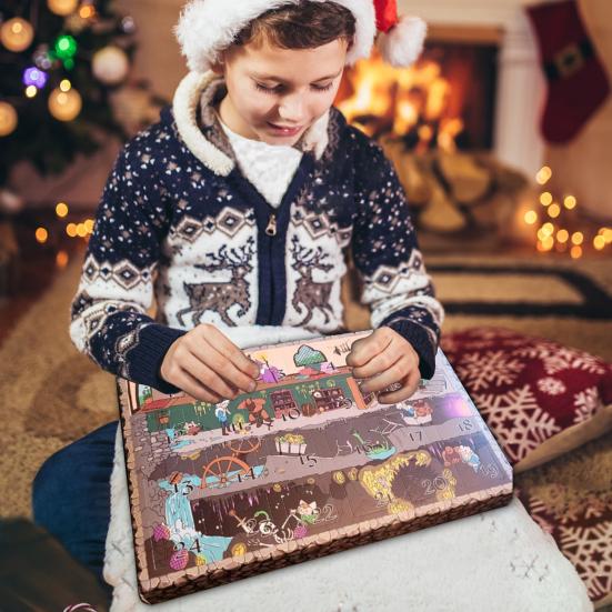 Календарь игральных костей для игры «Рождественский отсчет на 24 дня», сюрприз, набор игральных костей для взрослых, подростков, настольная игра, набор многогранных игральных костей