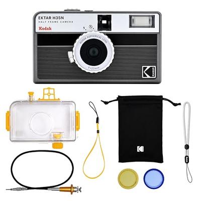 Пленочная камера KODAK EKTAR H35N с полукадровым форматом, 35 мм, многоразовая, без фокусировки, функция Bulb, встроенный звездный фильтр, улучшенный просветленный объектив (Премиум-набор, Полосатый B