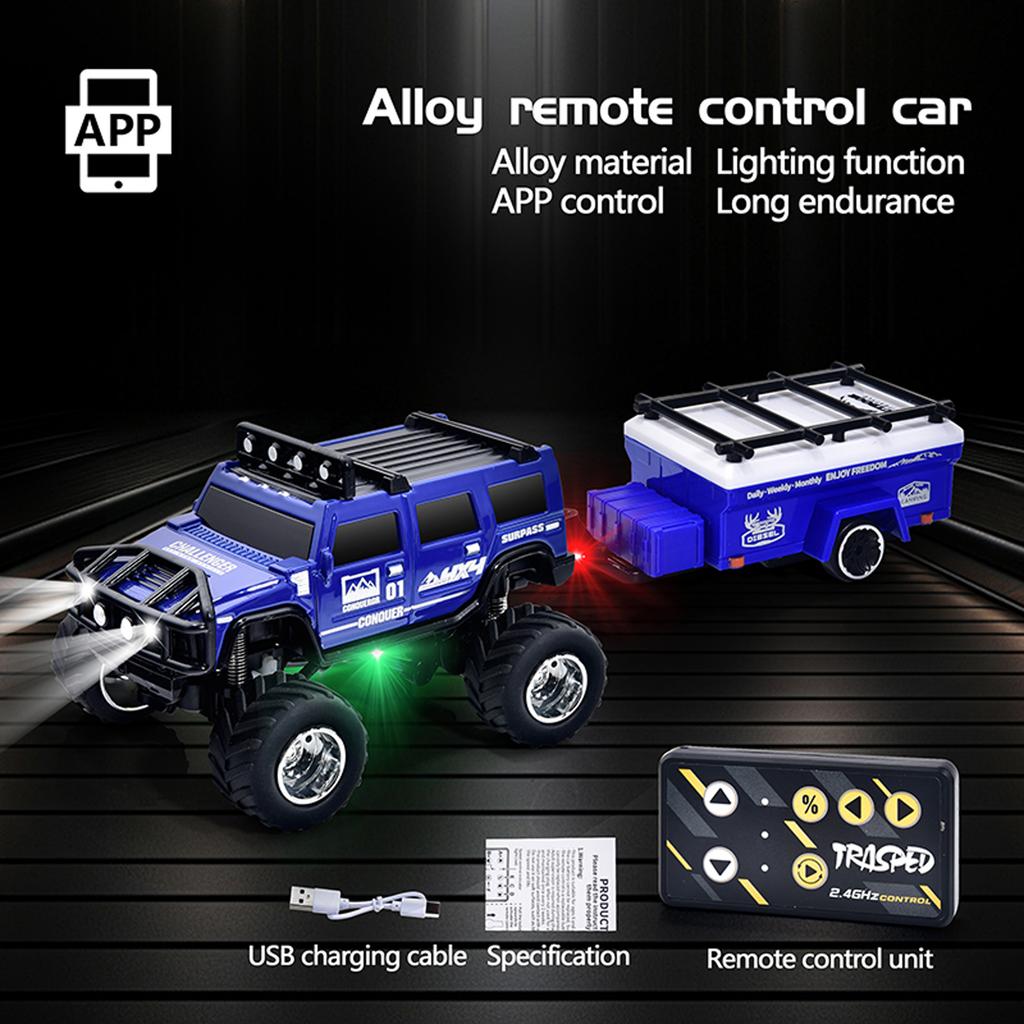 Road Remote Control Car With Adjustable Speed, Lights And Absorbers, Can Be Connected To Mobile Phone Control