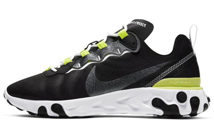 Nike React Element 55 Черный Лимонный Яд Женские CN3591-001