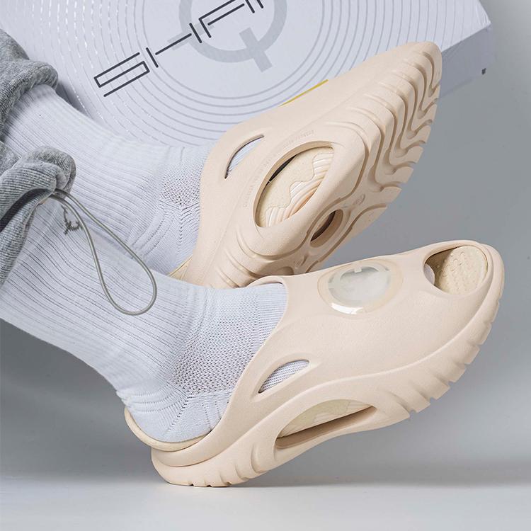 Rigoror Сандалии-слайды EVA с полыми отверстиями, бесшумные, мужские, цвет соломенно-каменный Z123260506-7