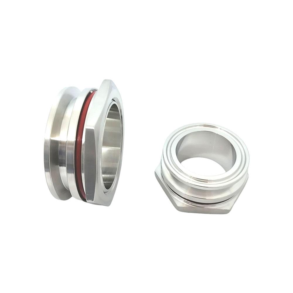 Weldless Bulkhead Fitting 1.5" 2" TC 304 Stainless Steel Sanitary Tri Clamp Homebrew Kettle Water Tank Aquarium Pipe Connector