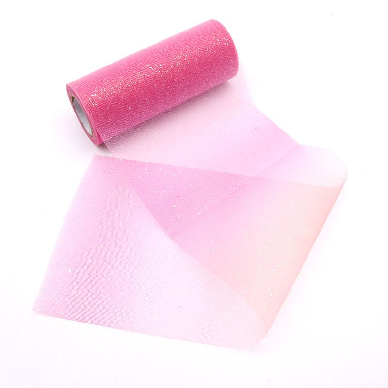 10 ярдов/рулон Радужный блестящий тюль в рулонах с блестками, кристаллами, органзой, прозрачная ткань, юбка-пачка с бантиками «сделай сам», свадебное украшение для дома