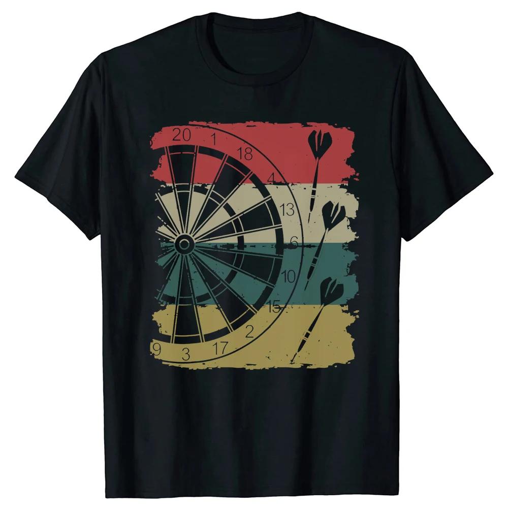 Retro Vintage Dartboard Dreams Darts Player Tee Tops Round Neck ShortSleeve Fashion Tshirt Clothing Casual Basic Tshirts