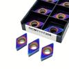 10 шт. твердосплавных пластин DCMT11T308 с покрытием NanoBlue, подходящих для токарной обработки и финишной обработки стали, чугуна и других металлов