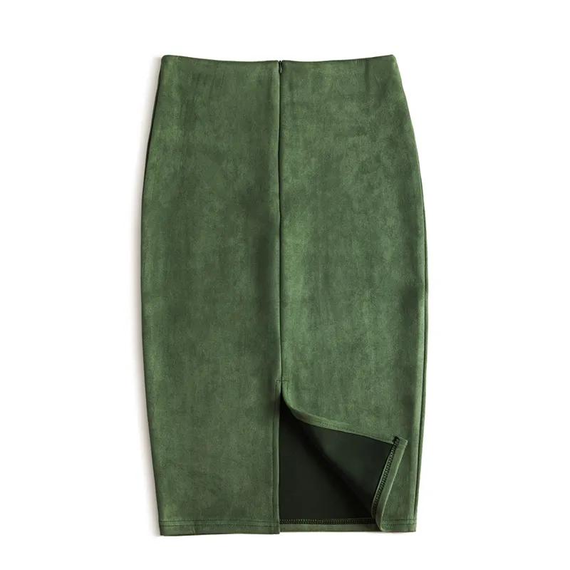 Женские сексуальные юбки, многоцветные, с высокой талией, с запахом на бедрах, узкая юбка миди, элегантная офисная женская эластичная юбка-карандаш Faldas