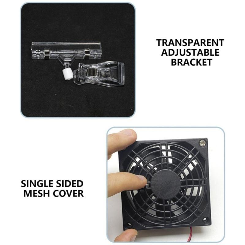 3600RPM High Speed 5V Computer Cooling Fan Adjustable Angle Design For PC Gaming Rigs Router Heat Dissipation