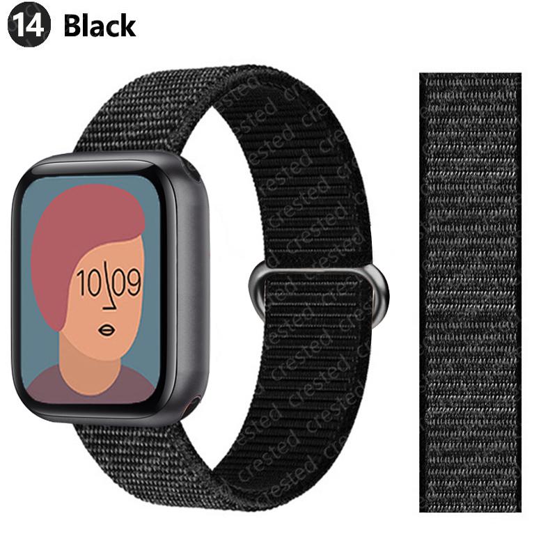 2 шт. Ремешки Для Apple Watch Band 44 мм 40 мм 45 мм 46 мм 42 мм 49 мм 41 мм Нейлоновый петлевой браслет iwatch Серия 10 9 8 7 6 5 3 se ultra 2