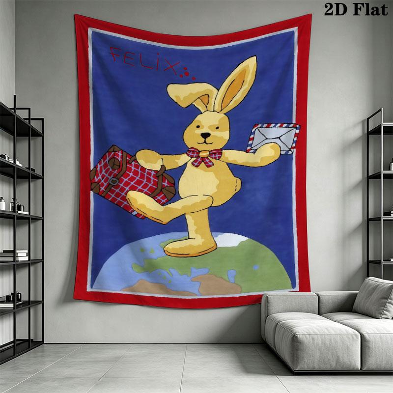 Felix Brave Wall Tapestry Aesthetic Wall Hanging Printed Fabric Blanket Decorative Tapestries for Bedroom Living Room Home Decor