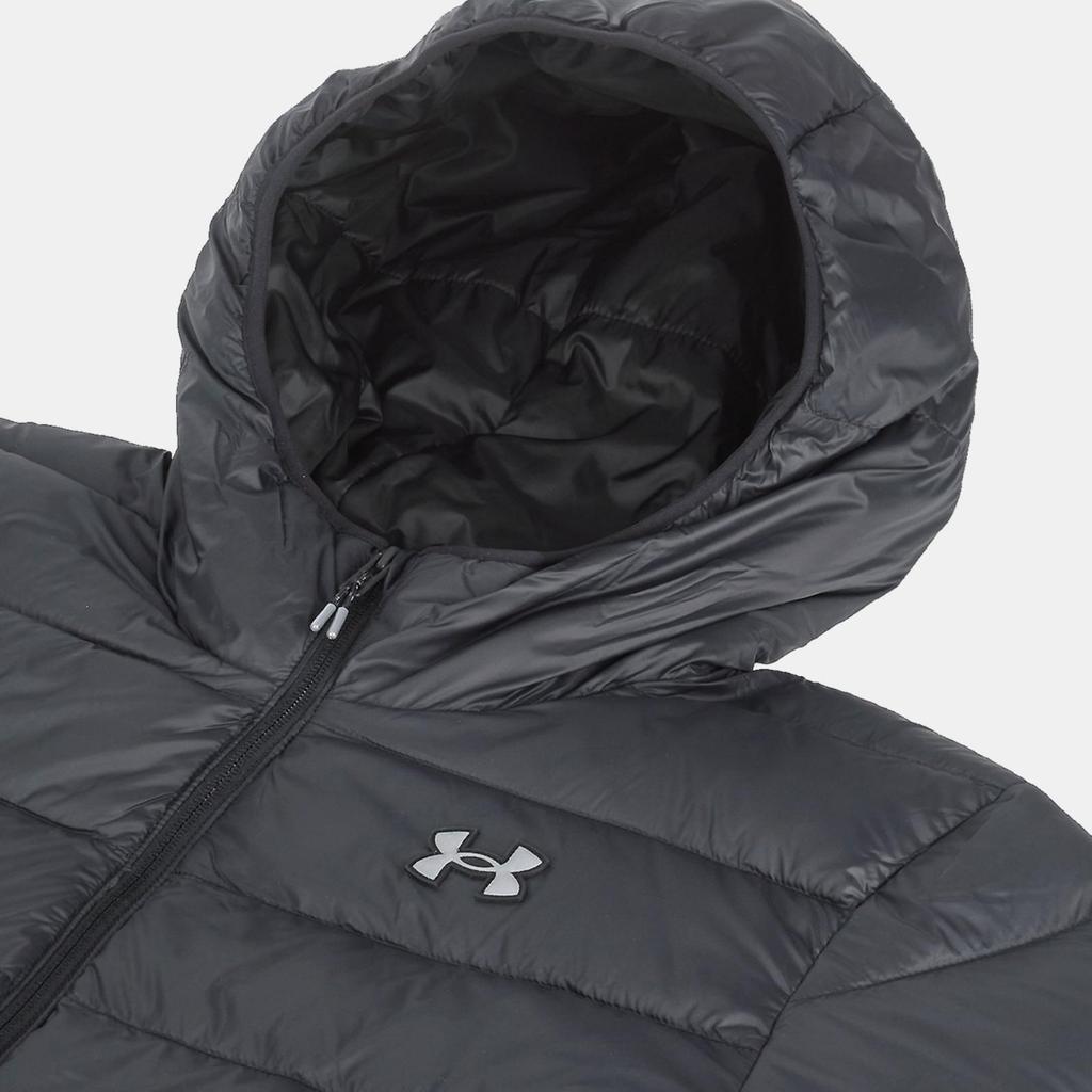 Under Armour Echo Удобная куртка с капюшоном и длинным рукавом на молнии, теплая водонепроницаемая мужская куртка, черная 1385840-001