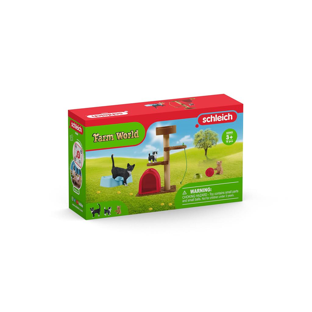 Schleich Farm World Cat Play Area Figure 42501