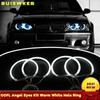 3 Years Warranty Hight Quality 4x131mm CCFL Angel Eyes Kit Warm White Halo Ring For BMW 3 5 7 Series E36 E38 E39 E46 Demon Eye