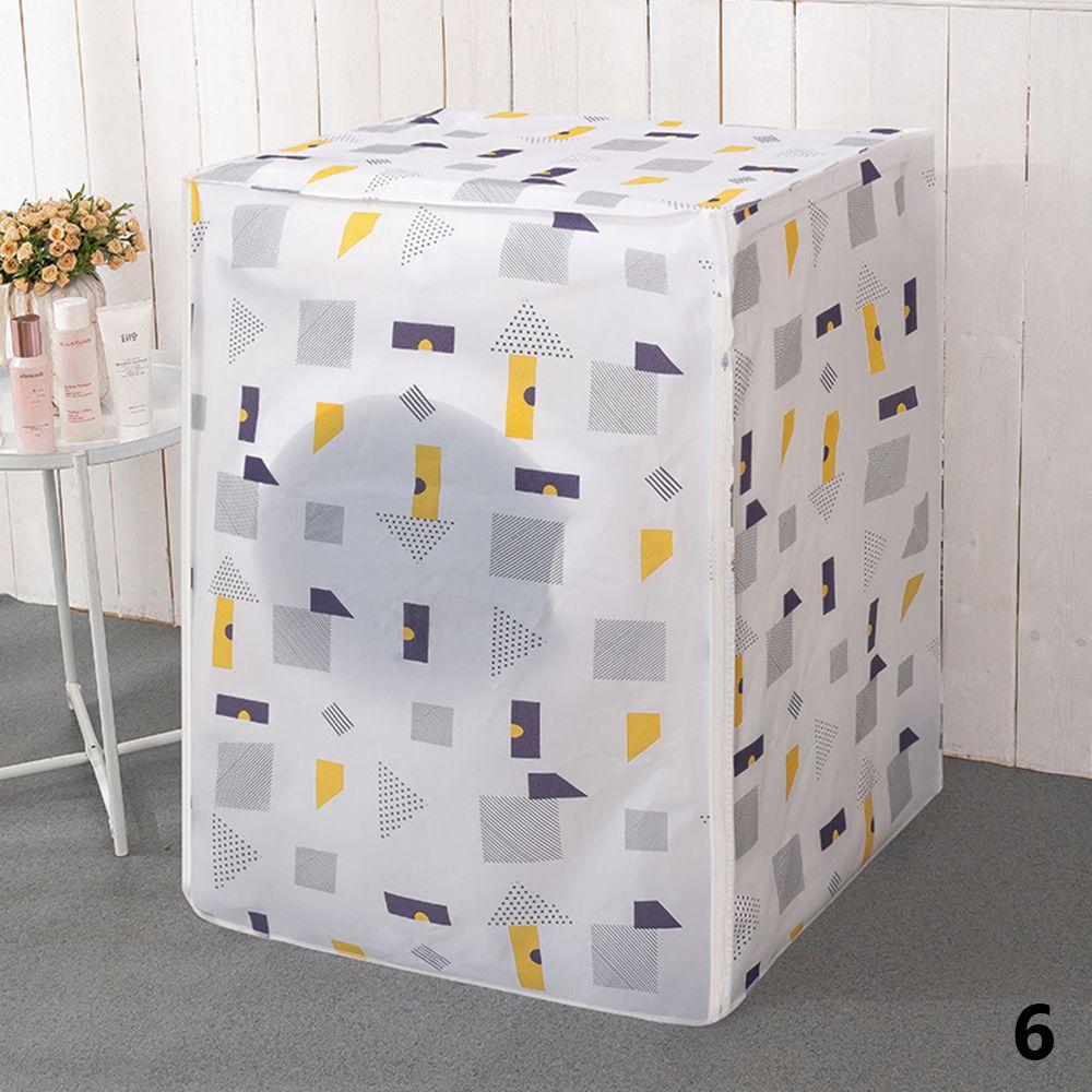 Cartoon Dustproof Waterproof Protective Jacket Sunscreen Washer Dryer Case Washing Machine Cover