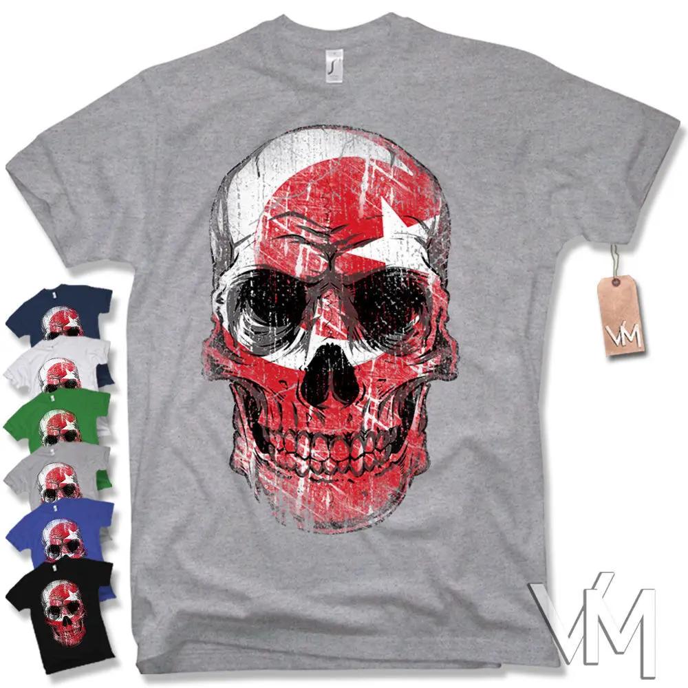 TShirt Skull Turkiye Turkey Deadhead Vintage Football Flag New 100 Cotton Top Quality Funny O Neck T Shirt Fashion Funny New