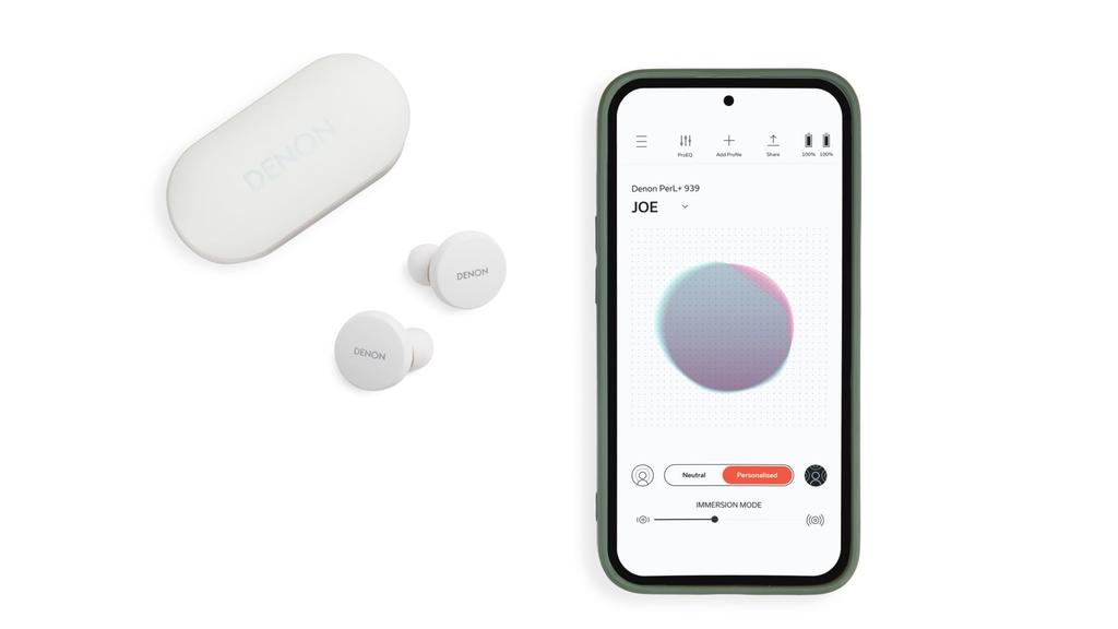 Denon Wireless Earphones Bluetooth PerL Personalized Microphone White AHC10PLWTEM AH-C10PL Function/aptX/IPX4 Splashproof/QuickSwitch/With