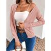 Women's Fashion Long Sleeve Casual Knit Sweater Solid Button Front Cardigan