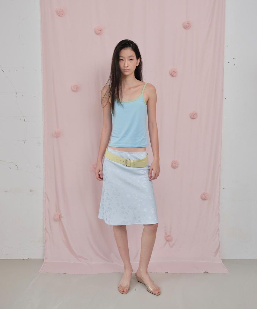 Юбка-миди Porta Floral Jacquard, небесно-голубая