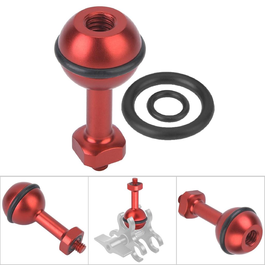 Кронштейн для дайвинга, экшн-камера, шаровая головка, держатель заполняющего света, крепление на винт 1/4" (красный)