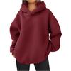 Women's Hoodies & Sweatshirts - Fashionable Women Solid Color Hooded Sweatshirt Long Sleeve Pullover