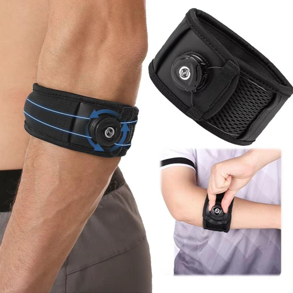 Built-in Silicone Pad Arm Support Band Knob Adjustable Badminton Elbow Support Brace  Badminton
