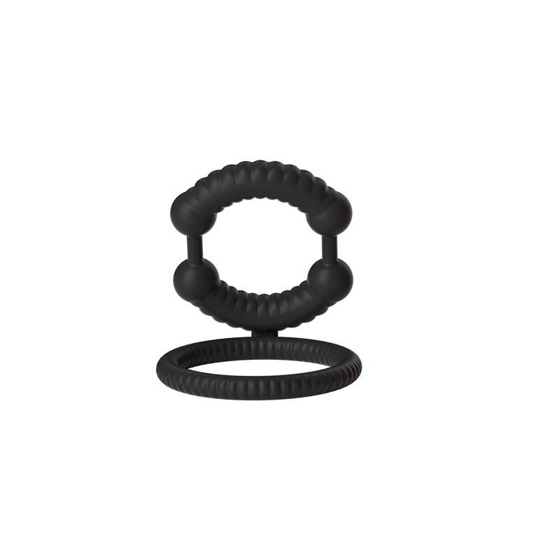 Silicone Cock Ring Double Ring for Men Ultra Soft Flexible Stretchy Penis Enhancer for Couples Bedroom Fun