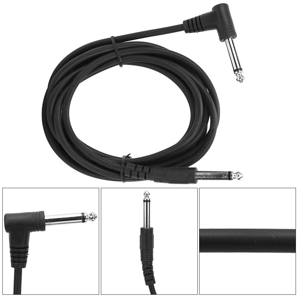 Аудиокабель для гитары 6,35 мм, угловой разъем, провод для усилителя, длина 3 метра 10 дюймов