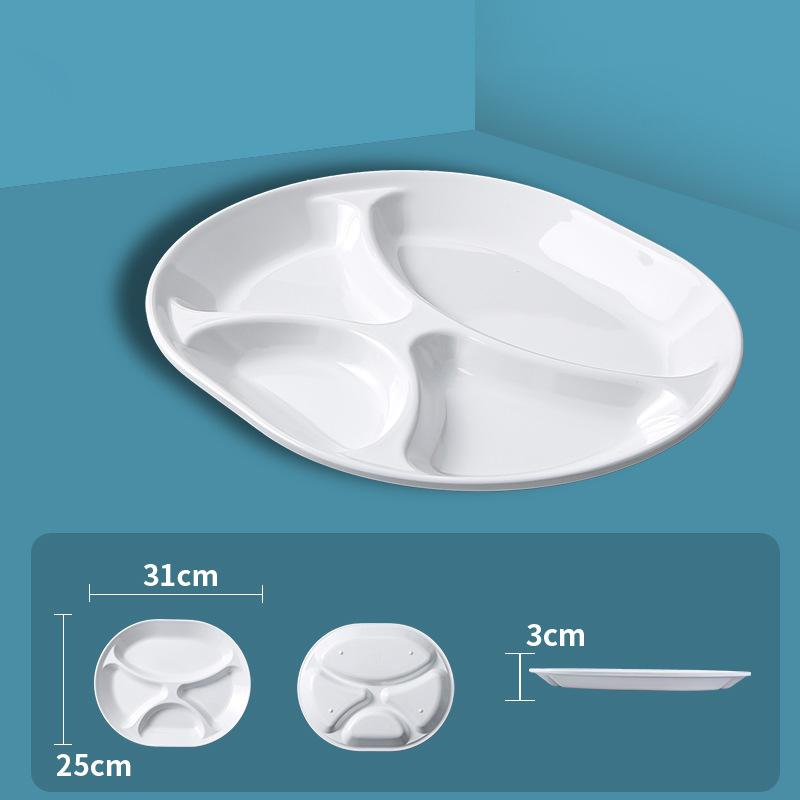 Тарелки для еды, разделенные подносы для обеда, контейнеры для еды, тарелки для школьной столовой, 3/4/7 секций, кухонные отделения