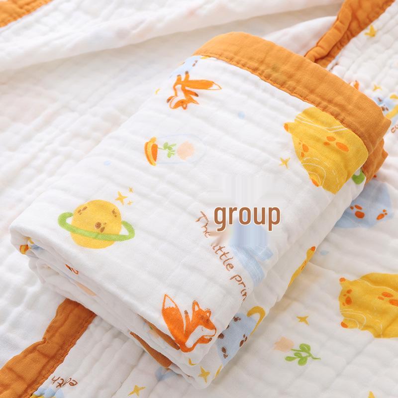 Six-Layer Pure Cotton Baby Bath Towel & Blanket