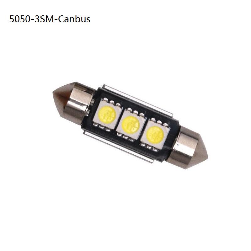 2/1 шт 12 В гирлянда 3SMD Canbus 36 мм CANBUS без ошибок 3 светодиодных купольных светодиодных лампочки для номерного знака