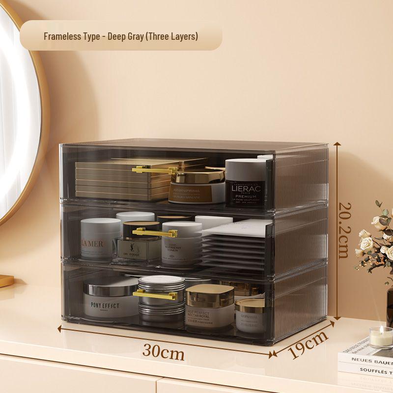 Шикарный прозрачный органайзер для косметики - Пыленепроницаемое хранение средств по уходу за кожей, помады и макияжа