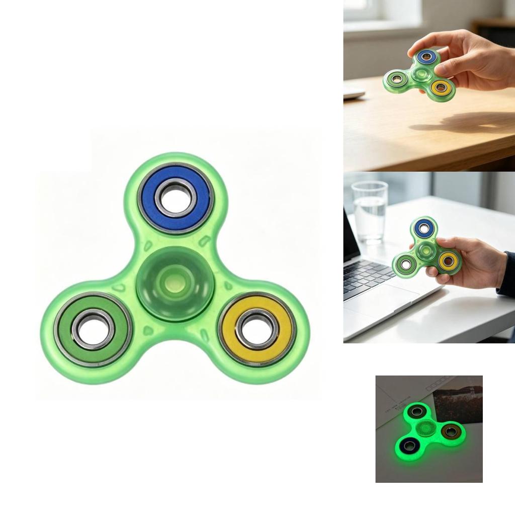 Plastic Spinner Toy With Nightlight Design For Hand Eye Coordination And Relaxation