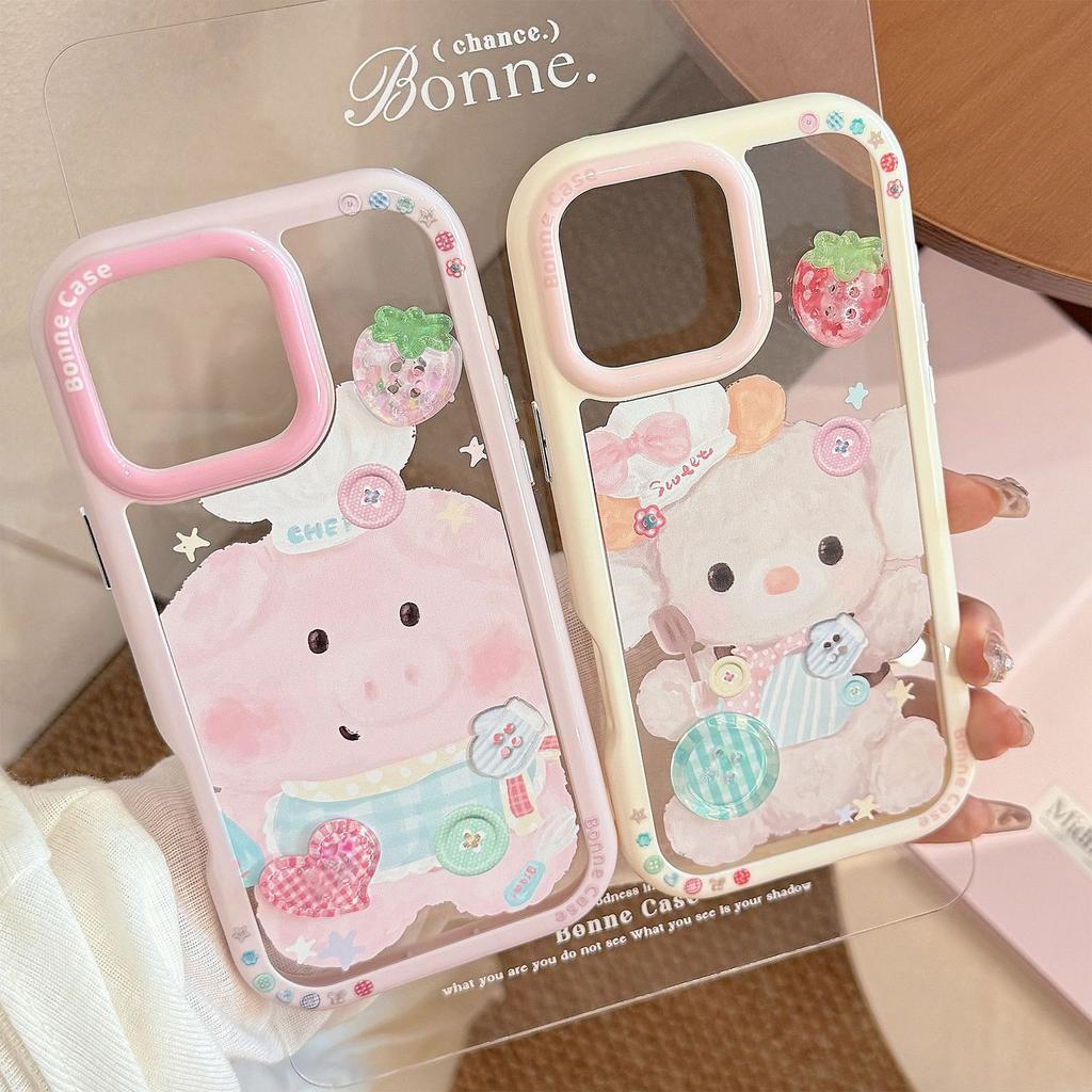 Three-dimensional Chef Small Animal Suitable for IPhone 16 Apple 15 Mobile Phone Case 14 ProMax Cartoon 12 Acrylic 11