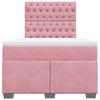 Box Spring Bed with Mattress Pink 120 x 200 cm Velvet