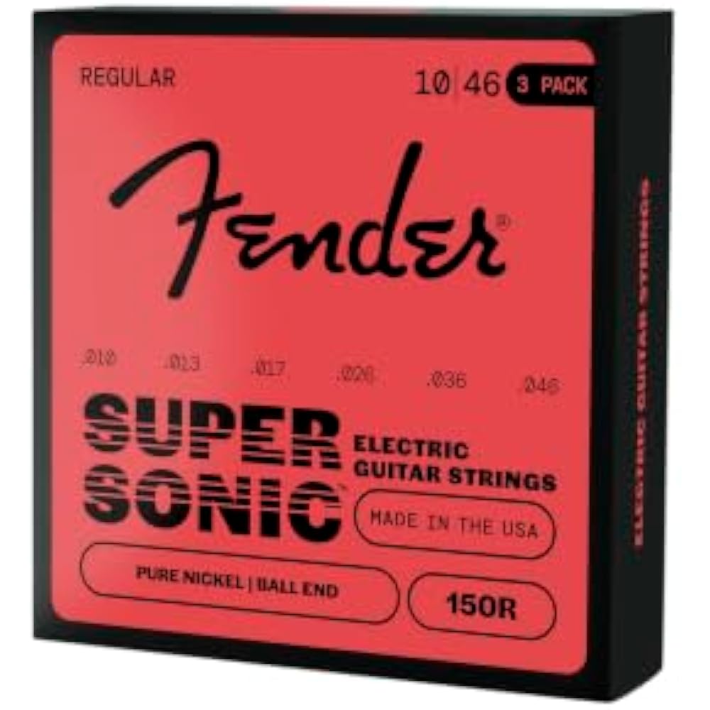 Струны для электрогитары Fender SuperSonic™ 150R, Чистый никель, Шариковый конец, Калибры .01...