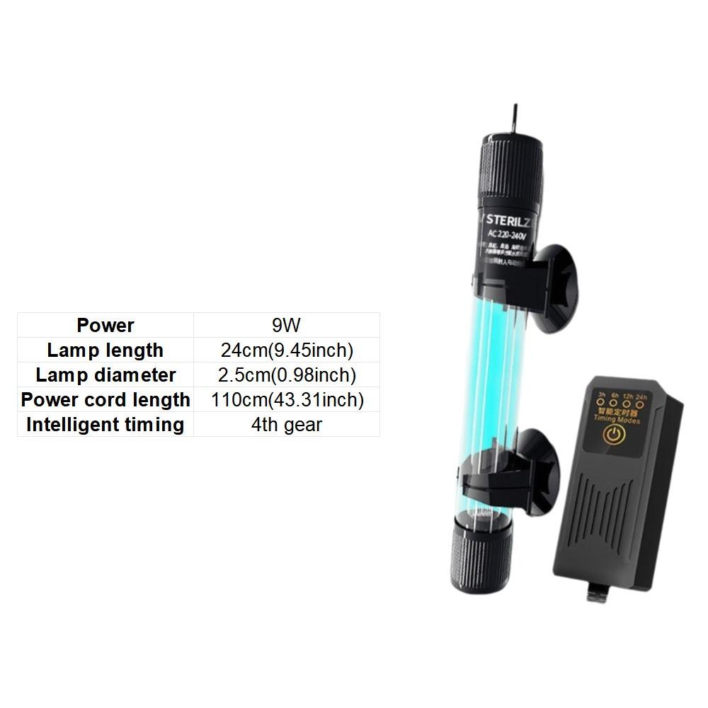 Waterproof Algae Removal Lamp Submersible Water Purification Lamp Aquarium UV Light Algae Clean