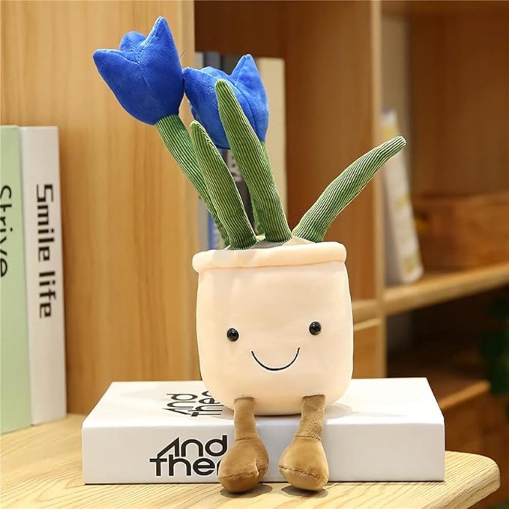 Тюльпан плюшевая игрушка суккулентные растения 35 см цветочный горшок мягкая плюшевая подушка украшение мягкая пушистая игрушка друг подушка многоцветная