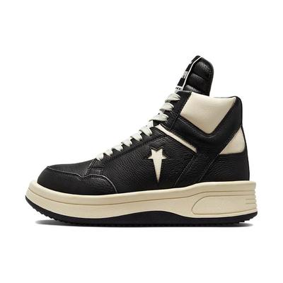 Rick Owens x DRKSHDW TURBOWPN Mid Черный Облако Кремовый Унисекс Кроссовки Egret A03945C