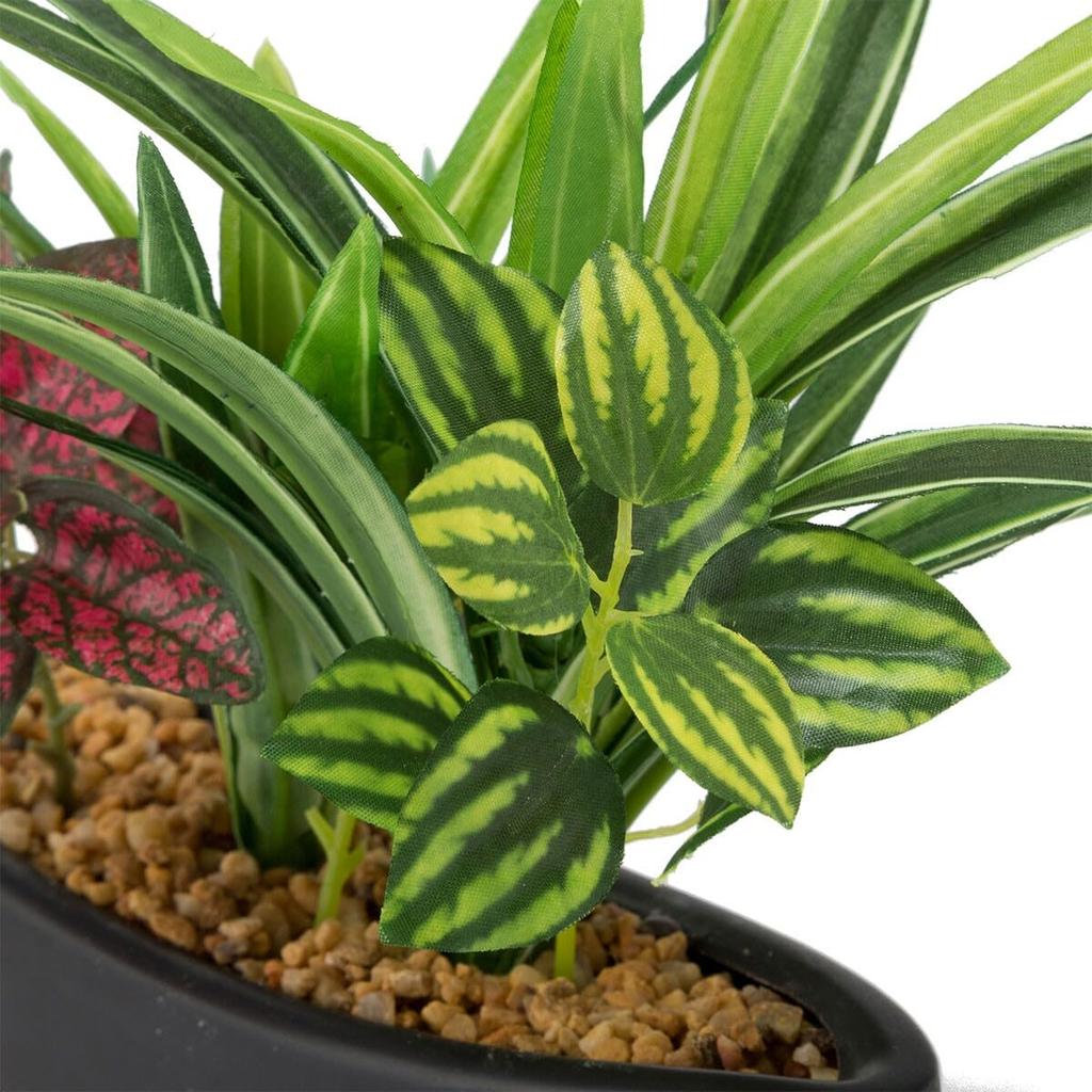 Nitori Artificial Green Plant Arrangement in Ceramic Yoseue Pot BK 8241643 Direct from Japan
