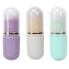 3pcs Nail Dust Cleansing Brush Soft Hair Comfortable Grip Loose Powder Brush with Cover White Purple Green