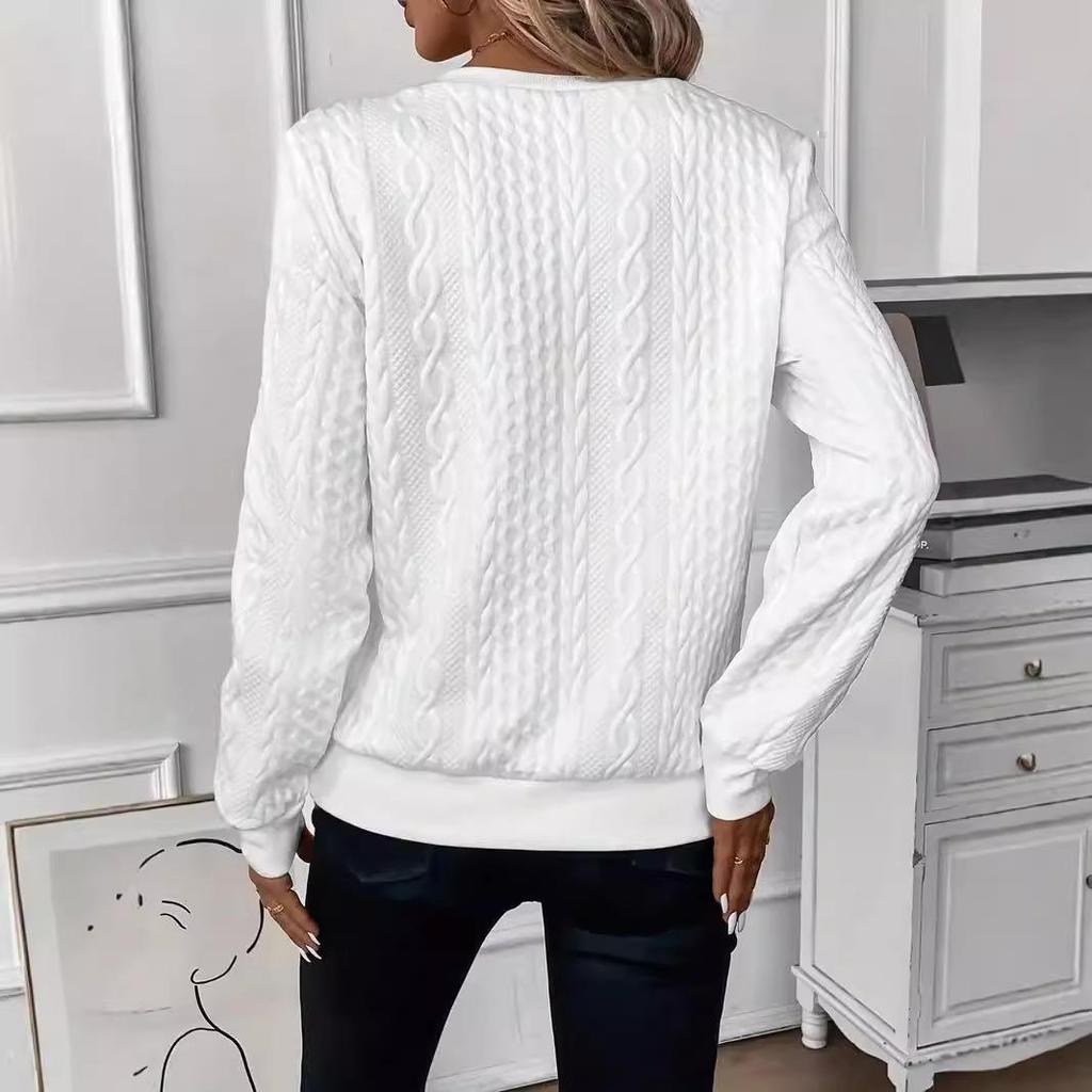 2024 Women's Quilted Casual Zip-Up Hoodie Pullover - European & American Korean Style