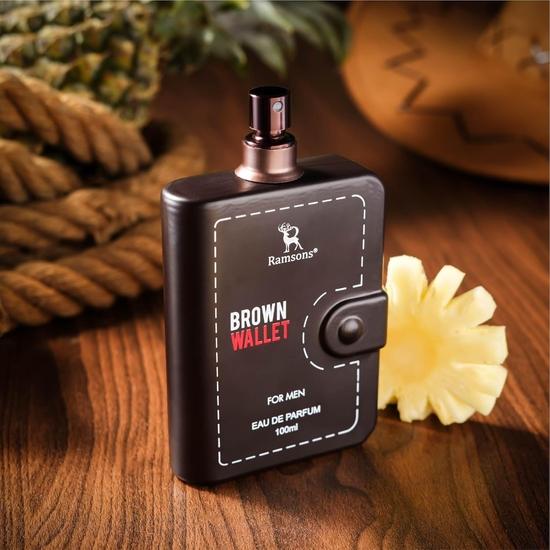 Ramsons - BROWN WALLET Eau De Parfum | 100 мл | Парфюм для мужчин | TN - Ананас, Бергамот, Апельсин | MN - Кардамон | BN - Сандал, Ваниль